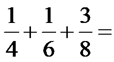 Somma di tre frazioni con denominatori diversi