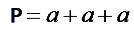 Formula per il perimetro di un triangolo equilatero