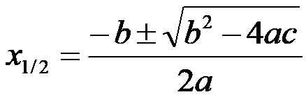 Formula per l'equazione quadratica