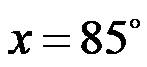 L'angolo sconosciuto è 85 gradi