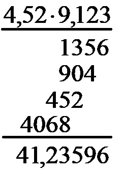 Moltiplicazione di numeri decimali