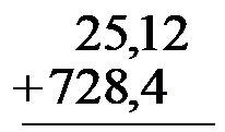 Un esempio di somma di numeri decimali