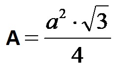 Una formula per calcolare l'area utilizzando la sua lunghezza del lato