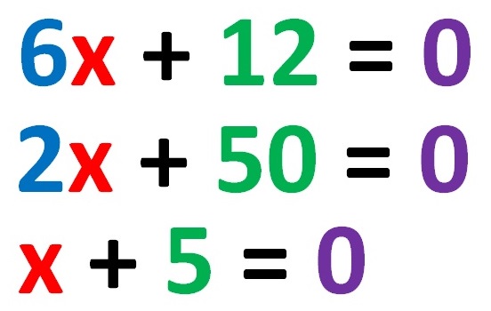 Esempi di equazioni lineari