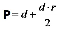 Formula per il perimetro di un semicerchio